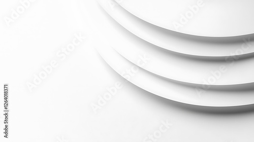Abstract white curved shapes design background