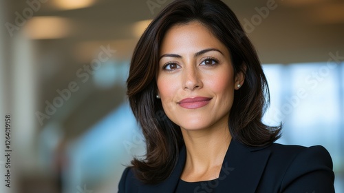 Wallpaper Mural Confident and Friendly Woman Offering Helpful Customer Assistance and in a Professional Business Environment Torontodigital.ca