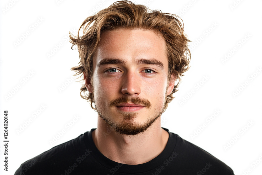 Obraz premium Man portrait on white background