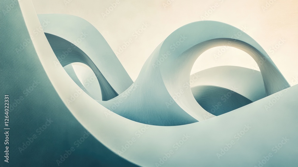 A composition of curved shapes interwoven in a minimalist style, creating a visually smooth and serene aesthetic. A composition of curved shapes interwoven in a minimalist style, creating a visually smooth and serene aesthetic.