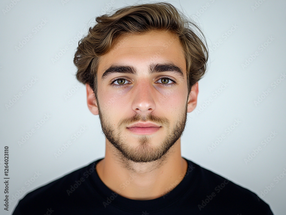 Fototapeta premium Man portrait on white background