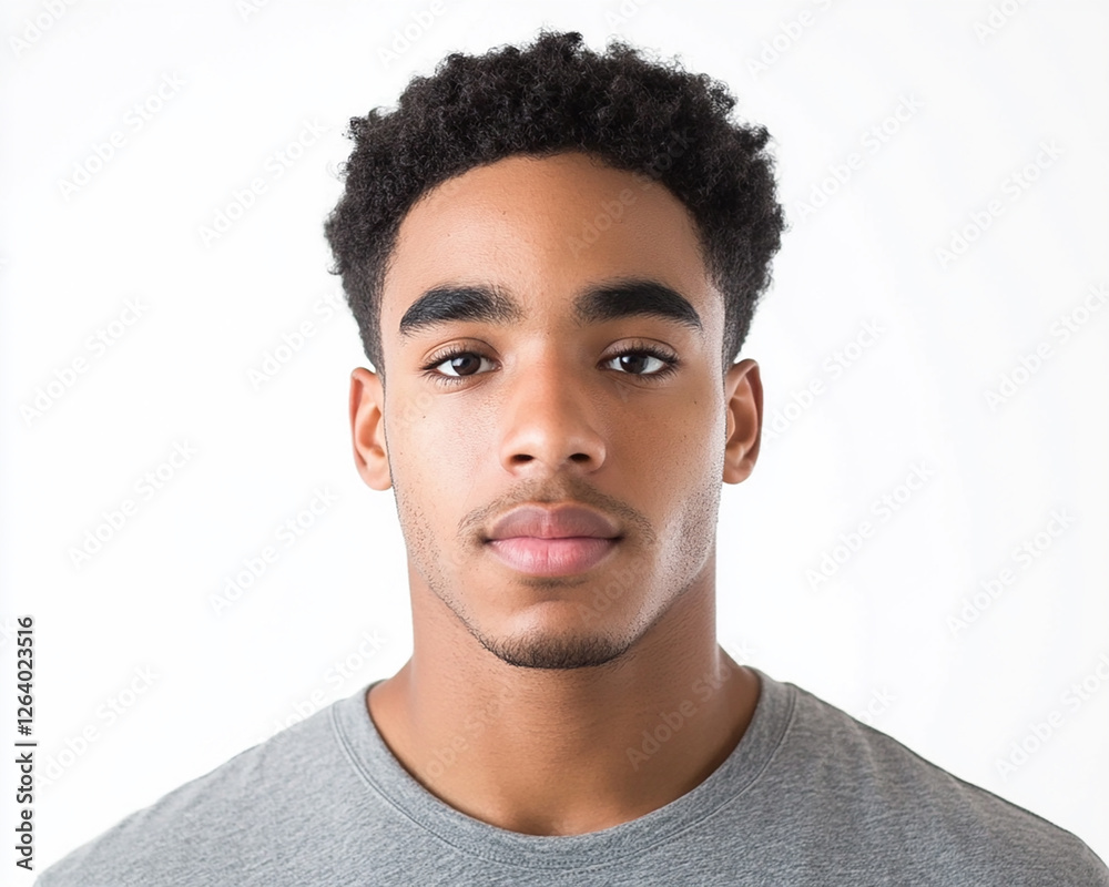 Obraz premium Man portrait on white background