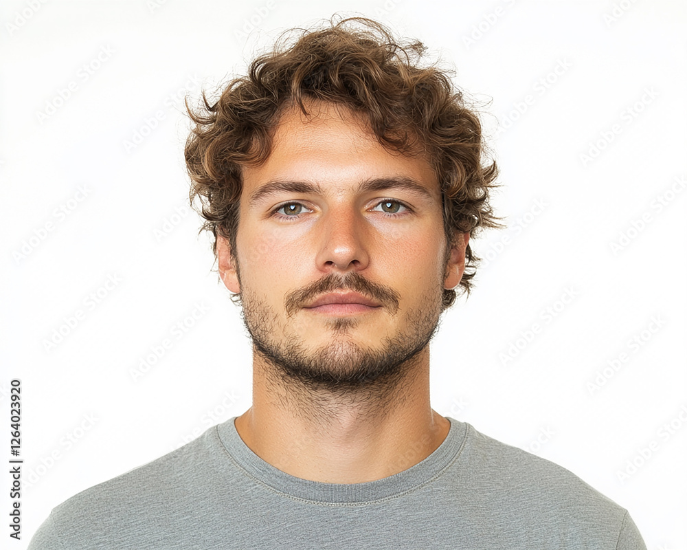 Man portrait on white background Man portrait on white background