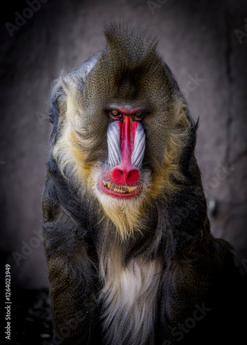 Quadro su tela portrait of a mandrill
