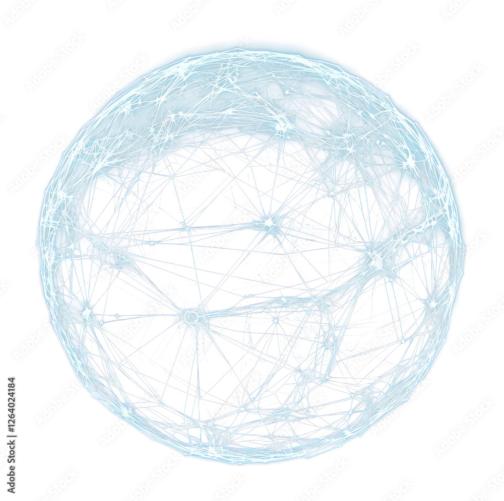 PNG A circle planet made of glowing white and blue neon lines connections futuristic technology. PNG A circle planet made of glowing white and blue neon lines connections futuristic technology.