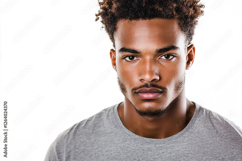 Fototapeta premium Man portrait on white background