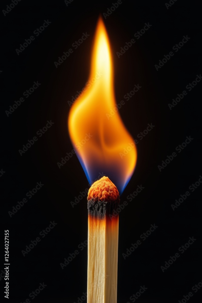 a close up of a matchstick with a flame on it a close up of a matchstick with a flame on it