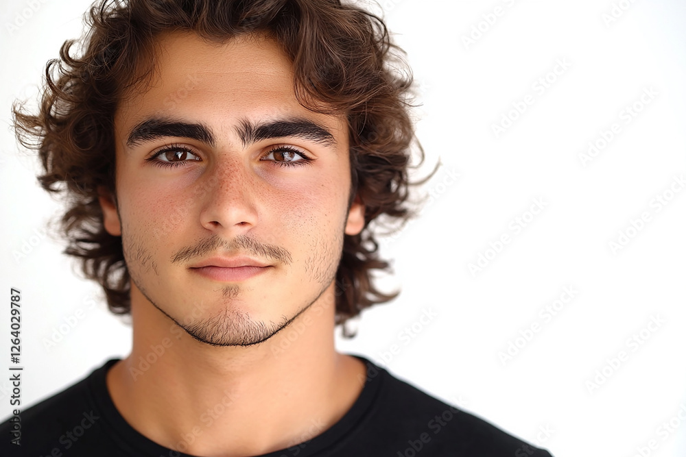Man portrait on white background Man portrait on white background