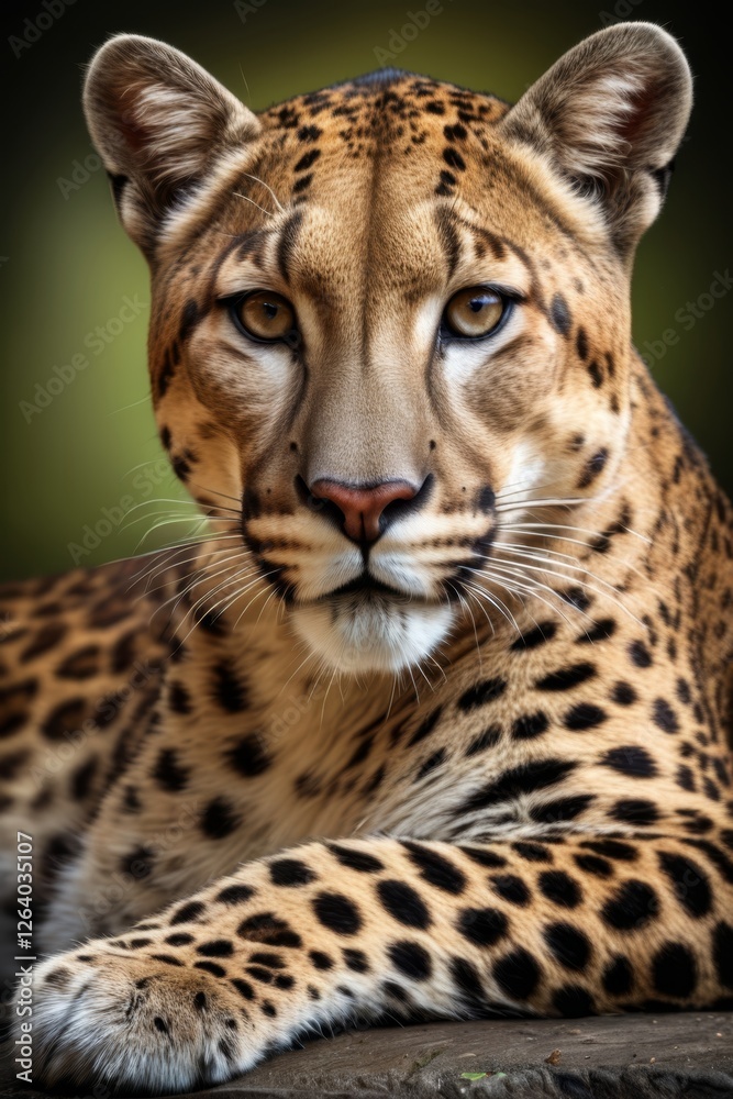 Obraz premium araffe sitting on a rock looking at the camera