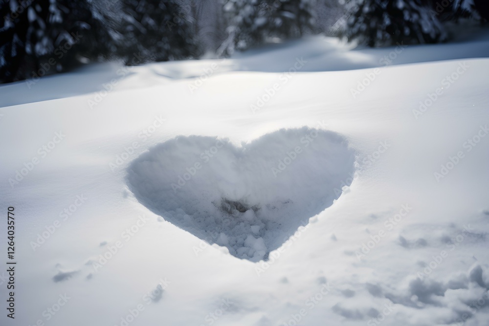 heart in snow heart in snow