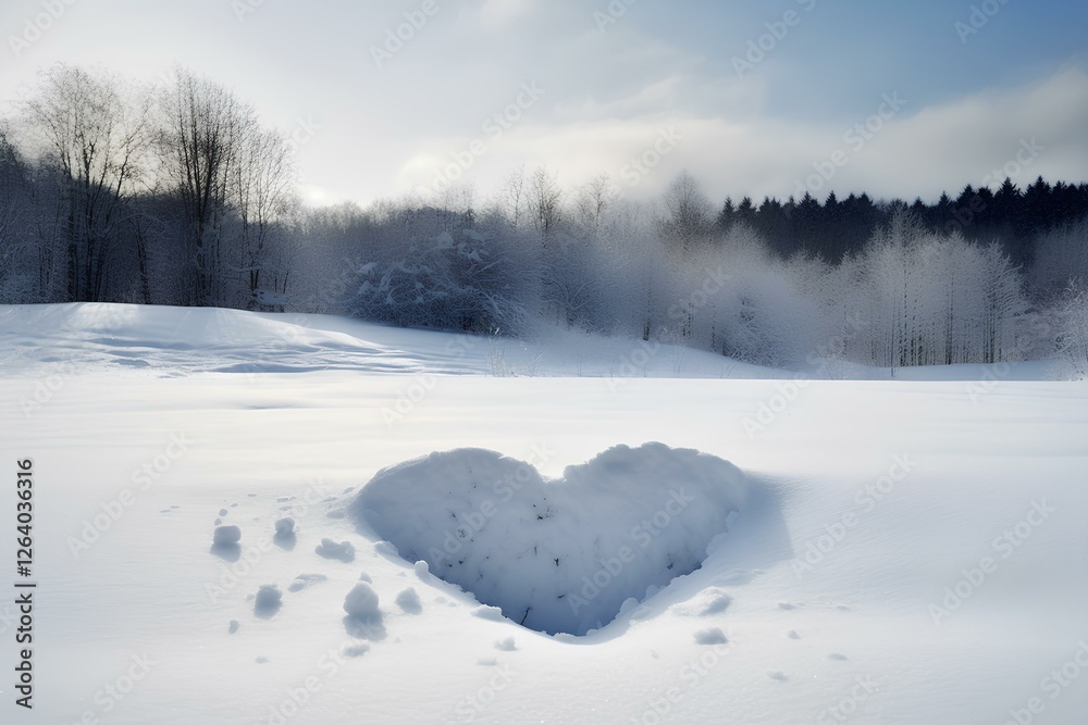 Obraz premium heart in the snow