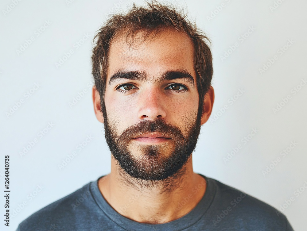 Fototapeta premium Man portrait on white background