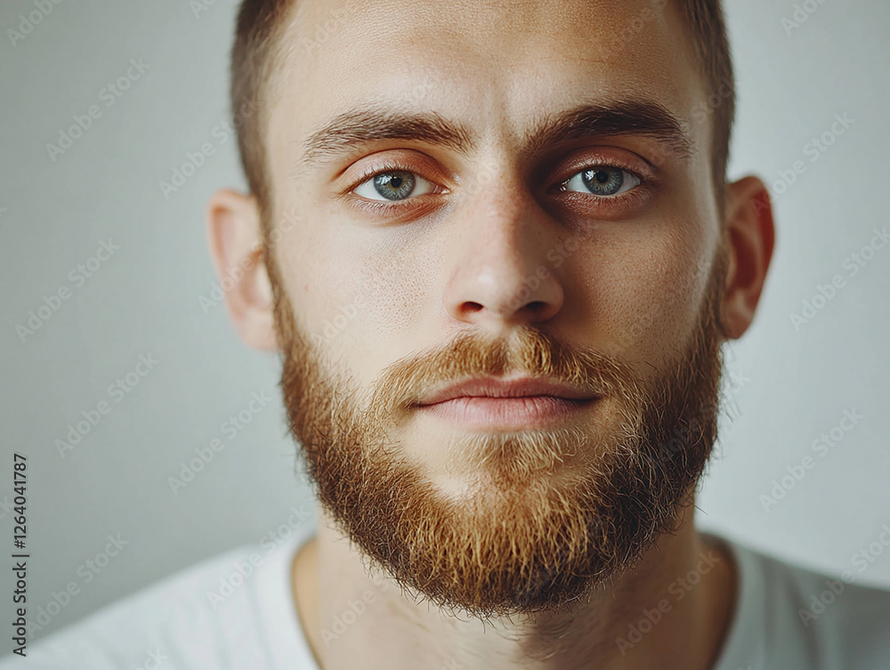 Obraz premium Man portrait on white background