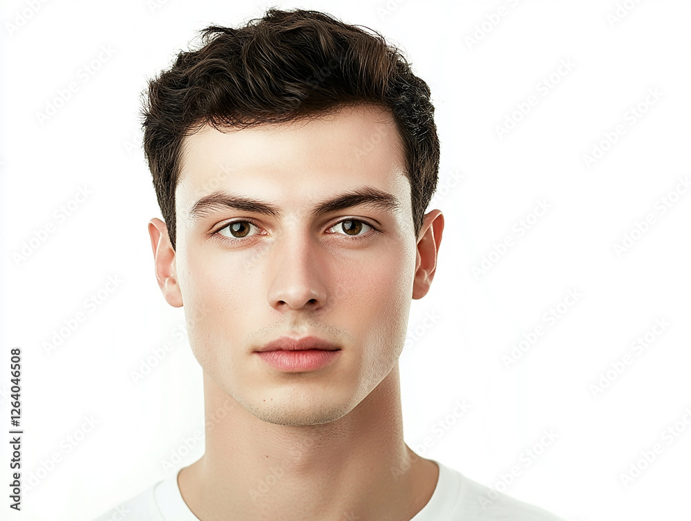 Obraz premium Man portrait on white background