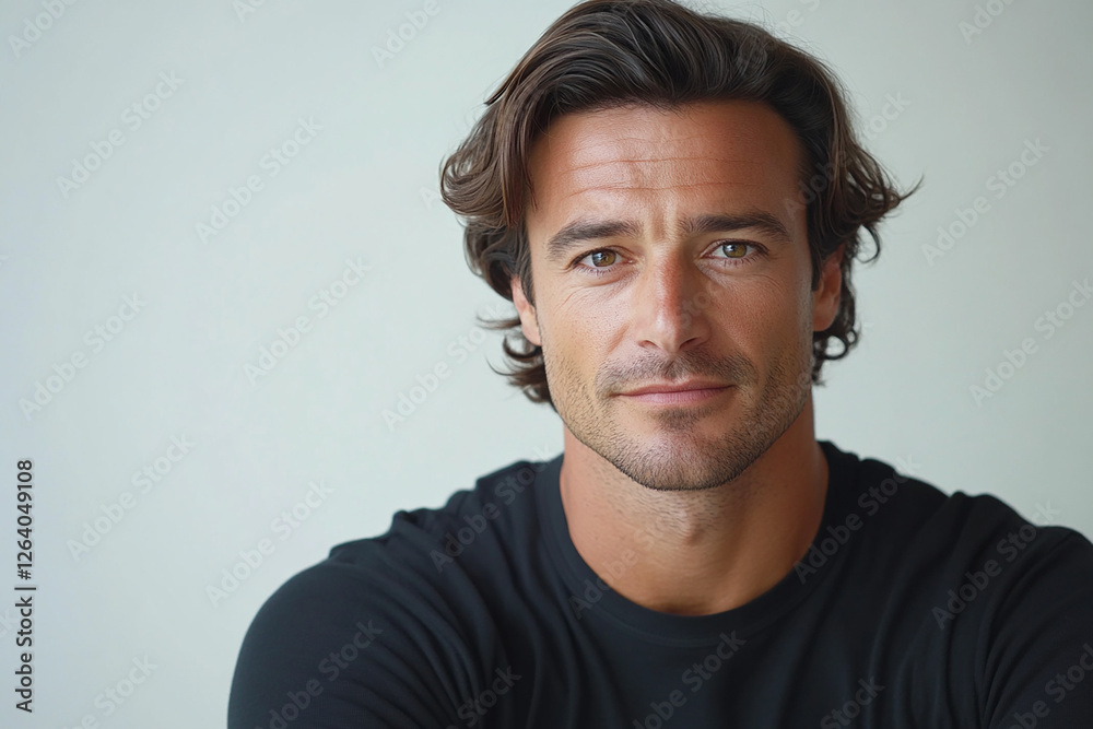 Fototapeta premium Man portrait on white background