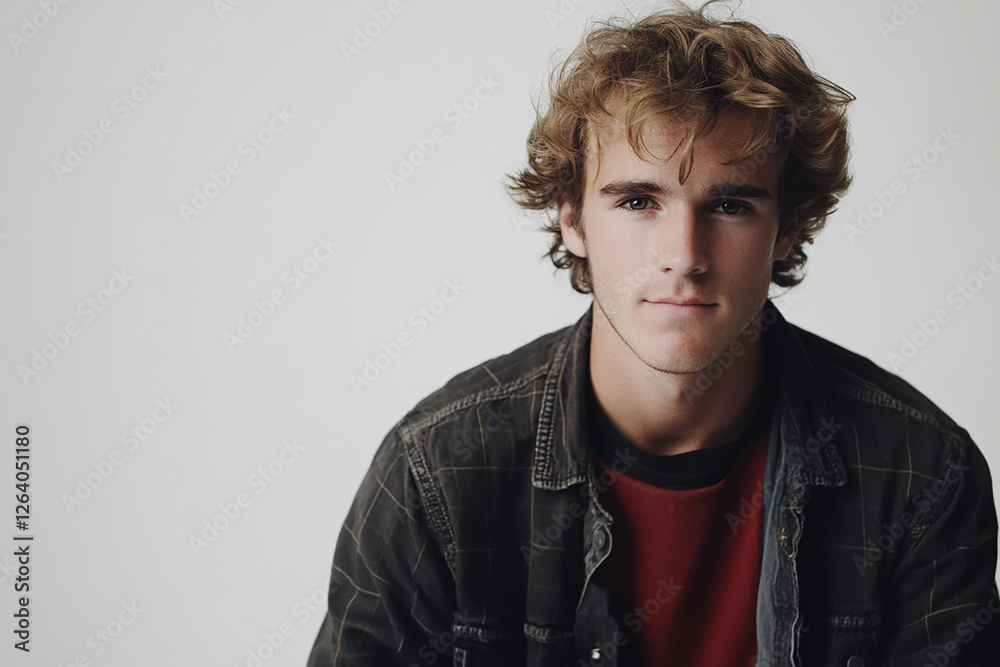 Man portrait on white background Man portrait on white background