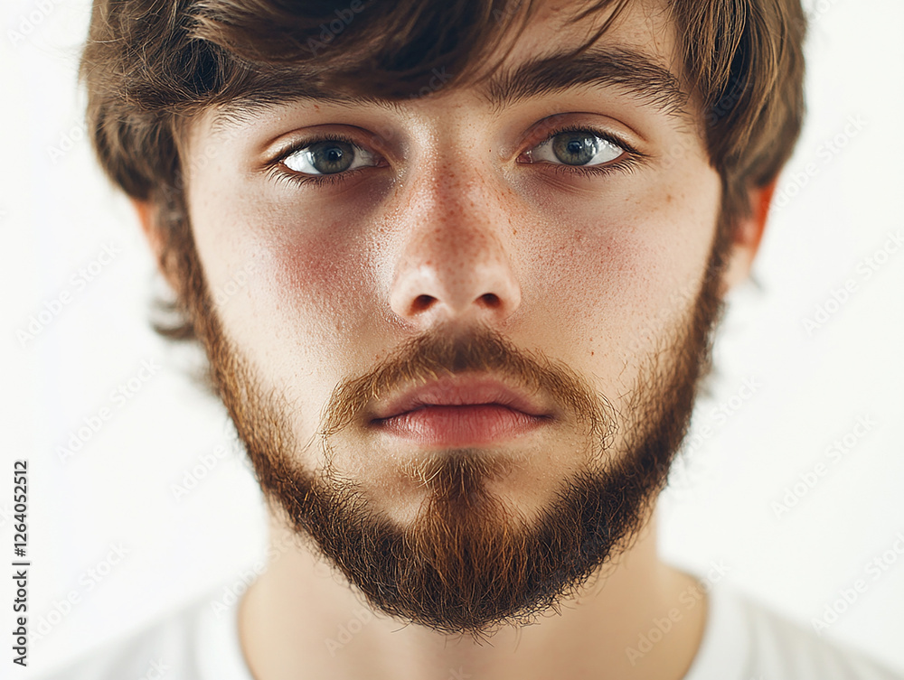 Fototapeta premium Man portrait on white background