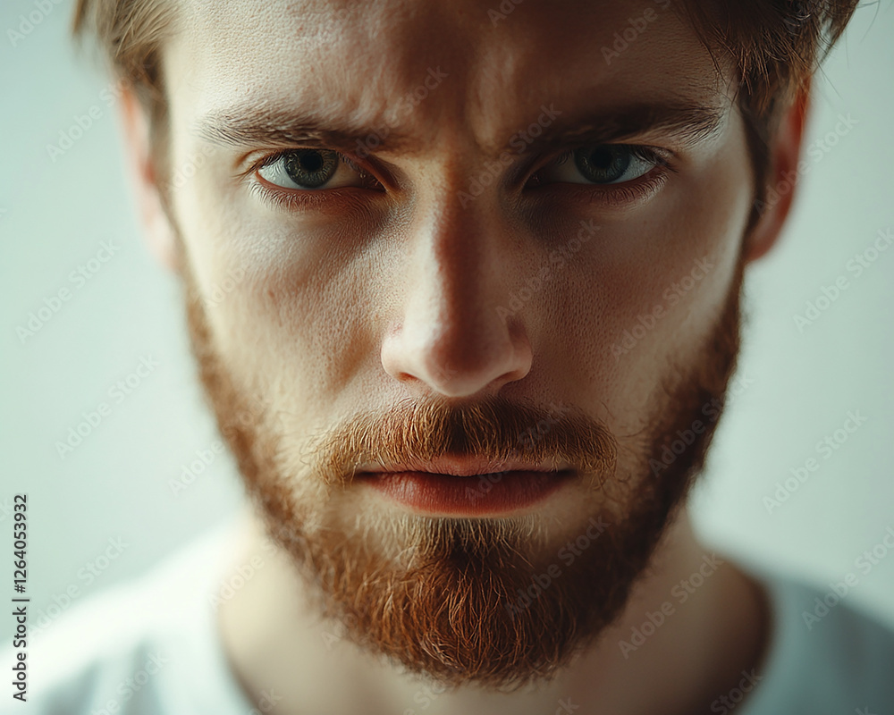 Obraz premium Man portrait on white background