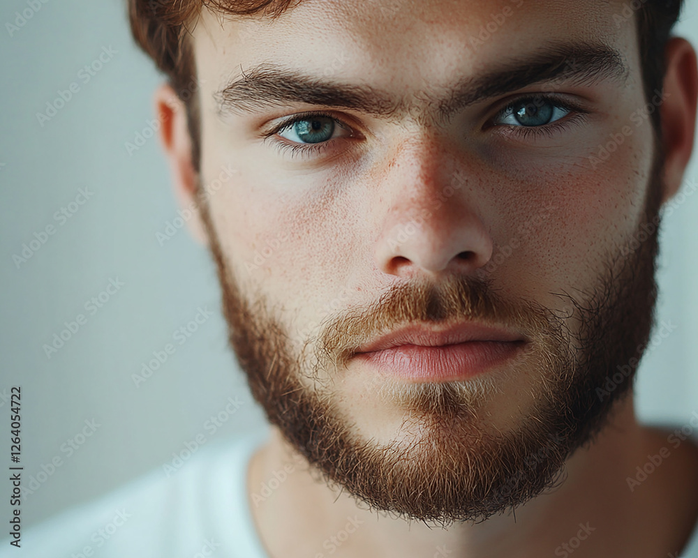 Obraz premium Man portrait on white background