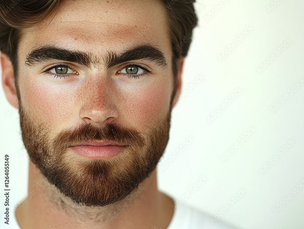 Obraz premium Man portrait on white background