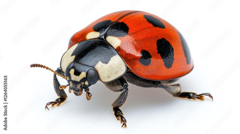 Fototapeta premium Ladybug on white background