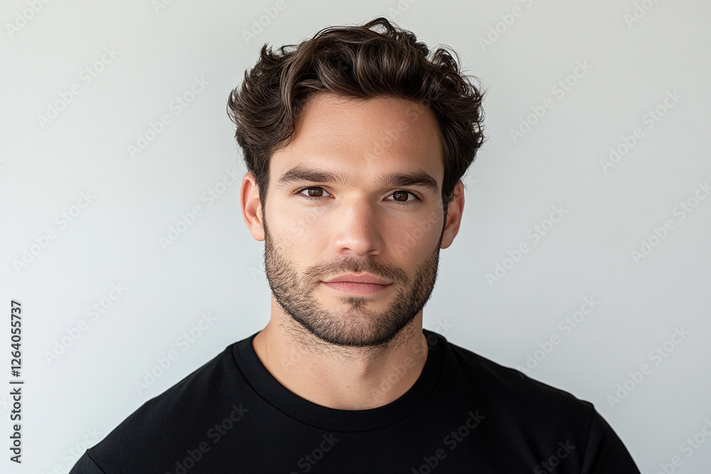Obraz premium Man portrait on white background