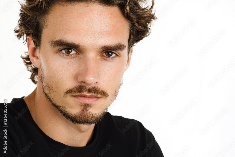 Obraz premium Man portrait on white background