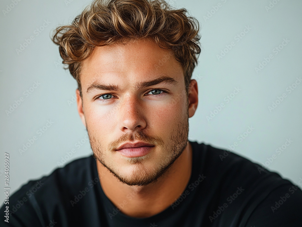 Man portrait on white background Man portrait on white background
