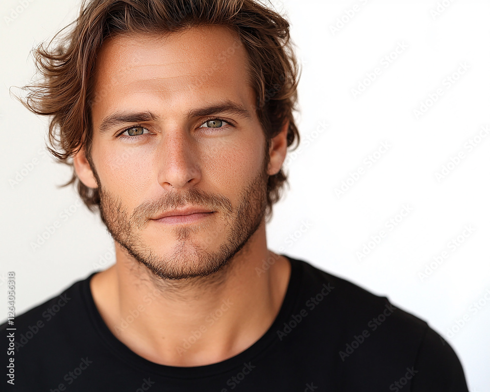 Man portrait on white background Man portrait on white background
