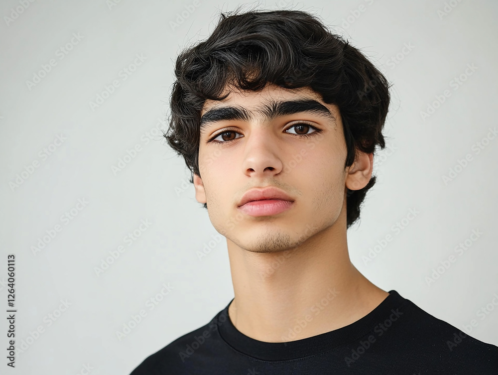 Fototapeta premium Man portrait on white background