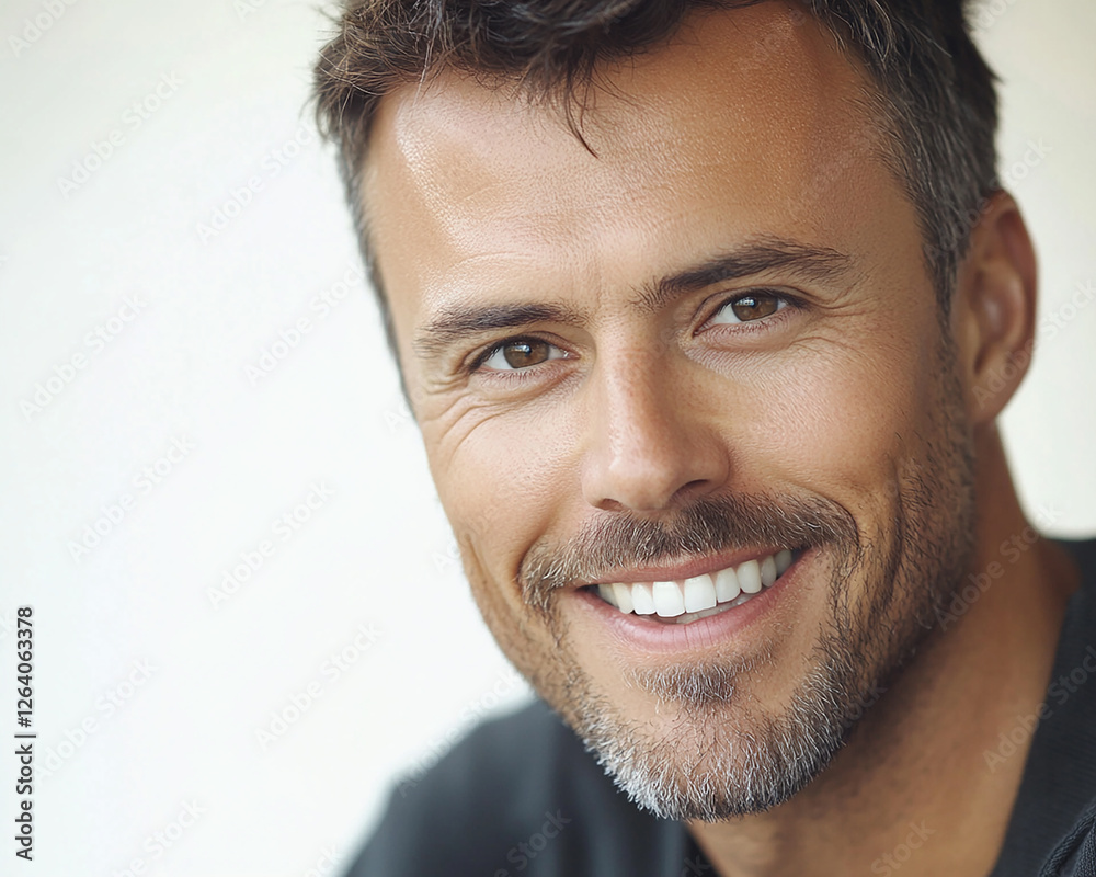 Fototapeta premium Man portrait on white background