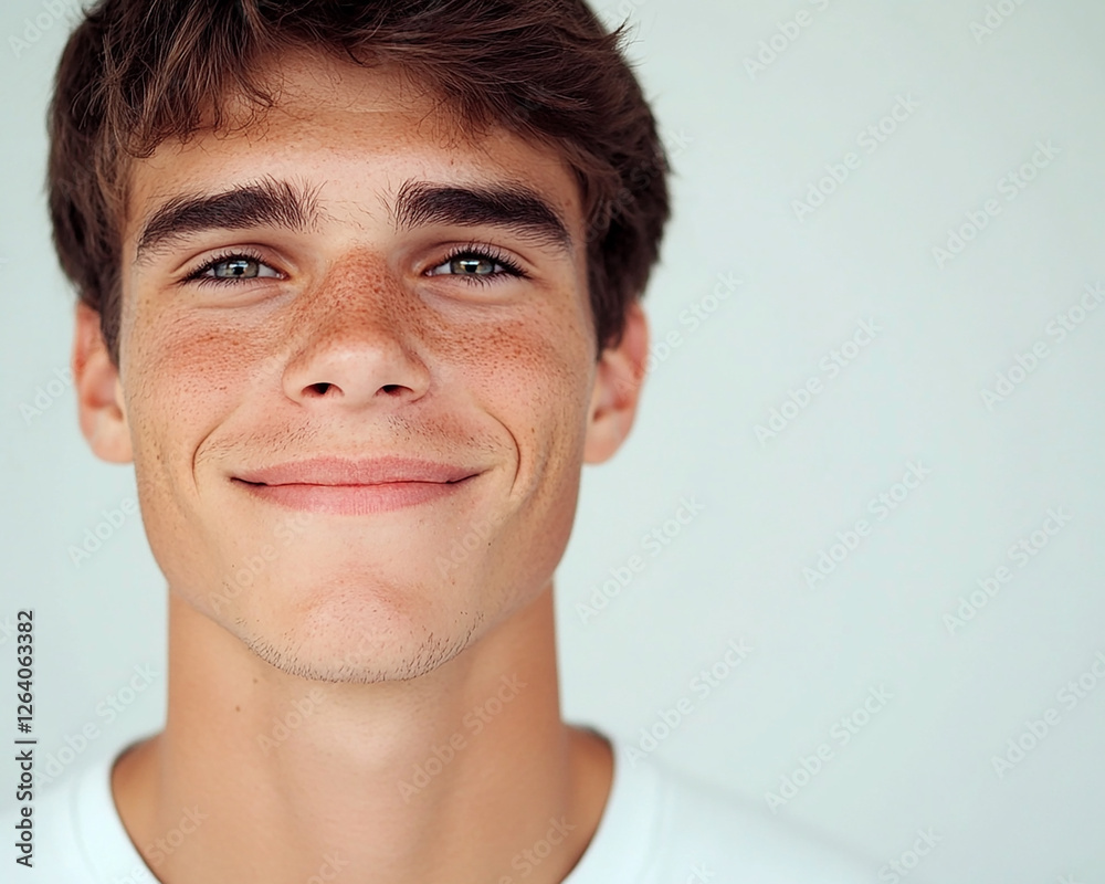 Obraz premium Man portrait on white background