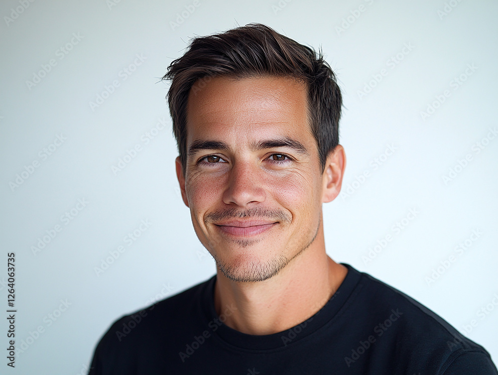 Fototapeta premium Man portrait on white background