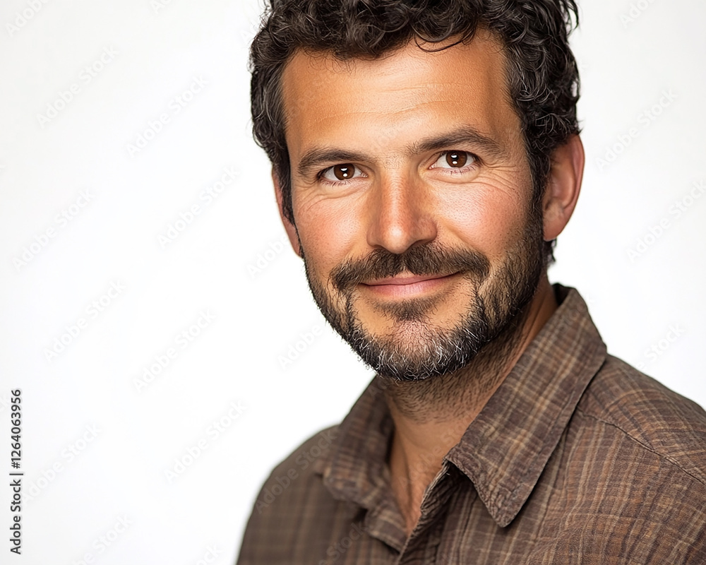 Obraz premium Man portrait on white background