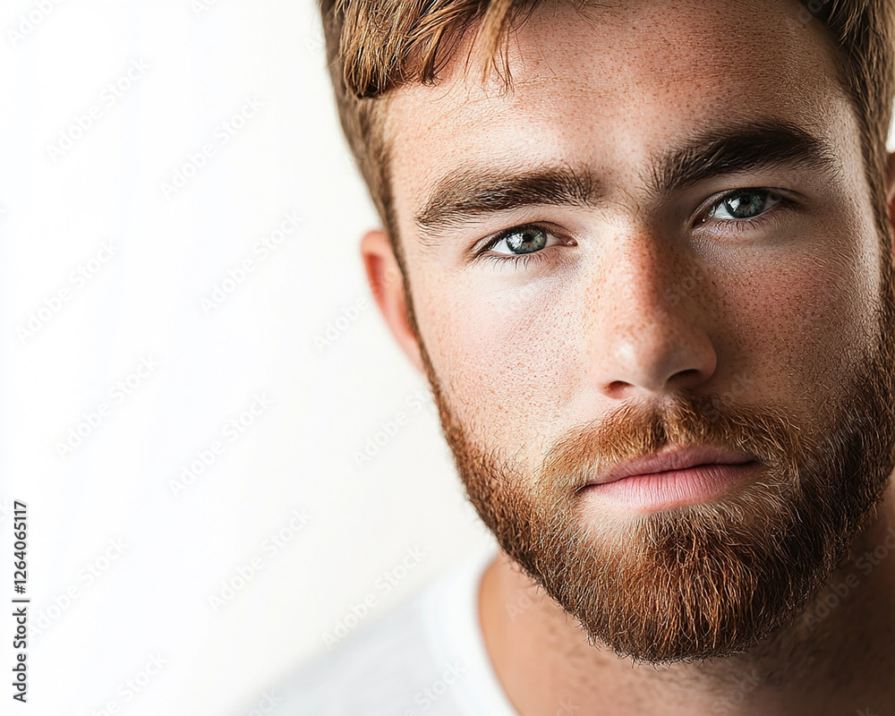 Man portrait on white background