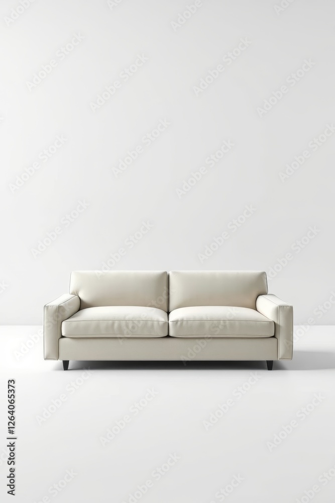 arafed white couch with a white pillow on a white floor arafed white couch with a white pillow on a white floor