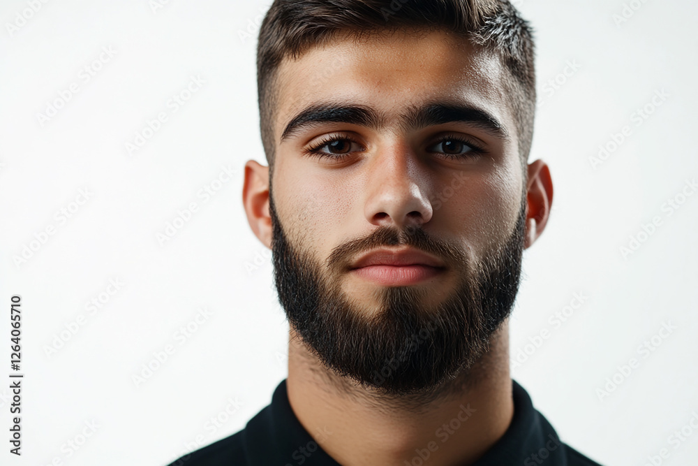 Fototapeta premium Man portrait on white background