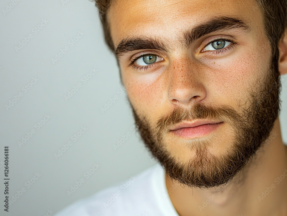 Obraz premium Man portrait on white background