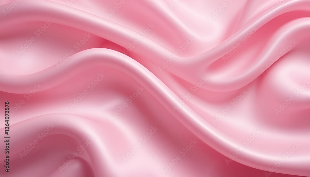 Fototapeta premium Luxurious Pink Satin Fabric with Smooth Shiny Texture
