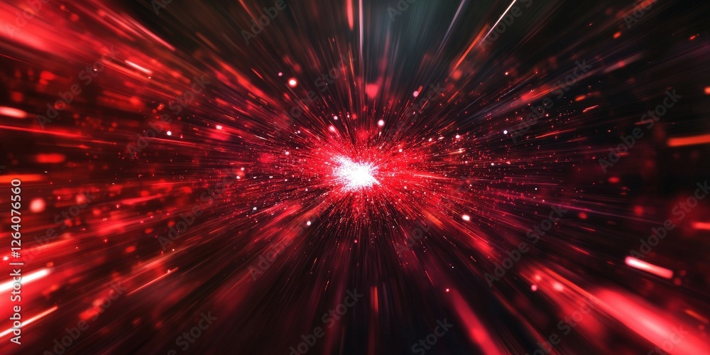 Vivid red and black starburst radiates energy with intersecting lines forming a dynamic, star-like pattern against the backdrop Vivid red and black starburst radiates energy with intersecting lines forming a dynamic, star-like pattern against the backdrop
