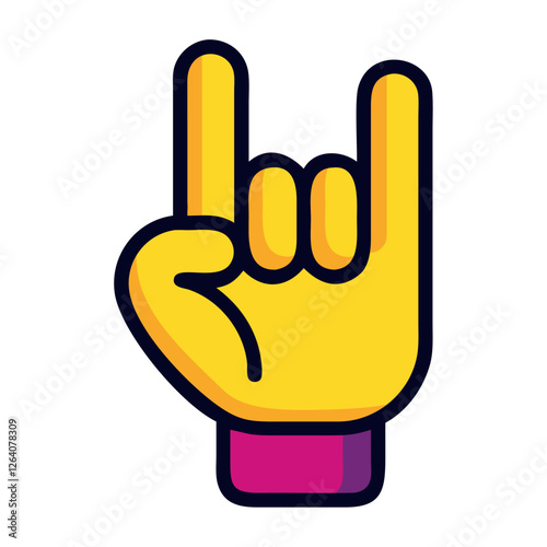 Rock and roll hand gesture icon