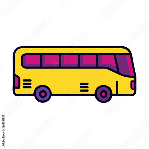 Rock and roll tour bus icon