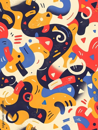 Abstract colorful shapes pattern background for design (1)