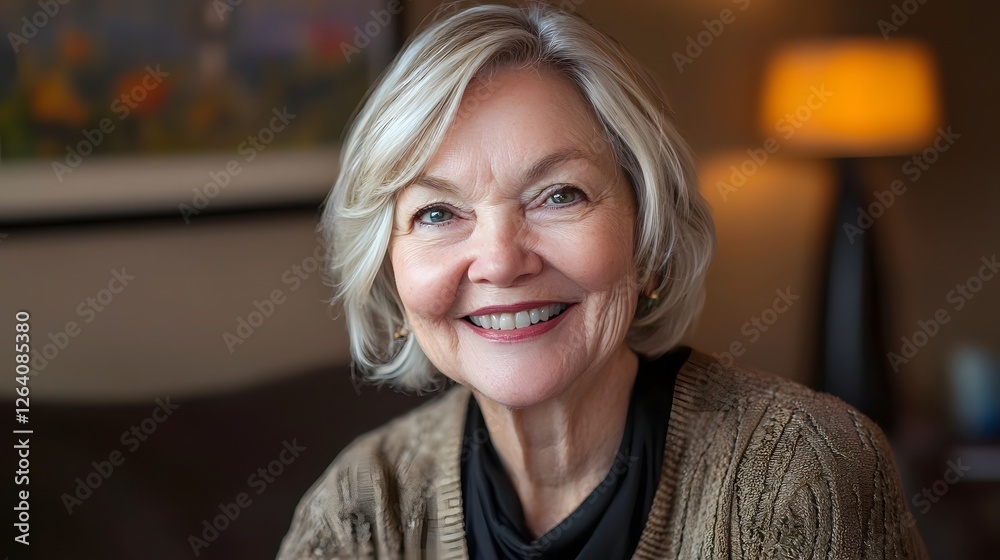 Mature Smiling Woman with Wrinkles Representing Wisdom and Lifelong Achievements Portrait of an Elderly Caucasian Female with Gray Hair Exuding Confidence and Friendliness Mature Smiling Woman with Wrinkles Representing Wisdom and Lifelong Achievements Portrait of an Elderly Caucasian Female with Gray Hair Exuding Confidence and Friendliness