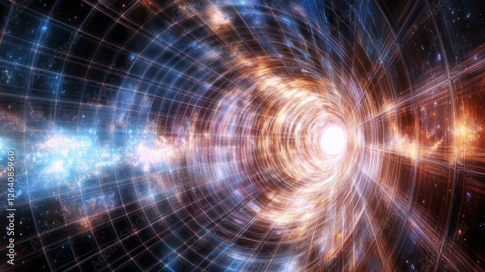 Cosmic wormhole tunnel, space, nebula background, digital art, science fiction Cosmic wormhole tunnel, space, nebula background, digital art, science fiction