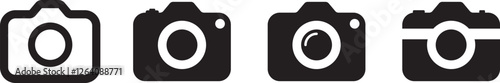 Photo camera vector icon set