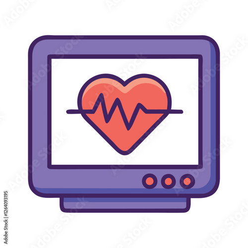 Running heart rate monitor icon