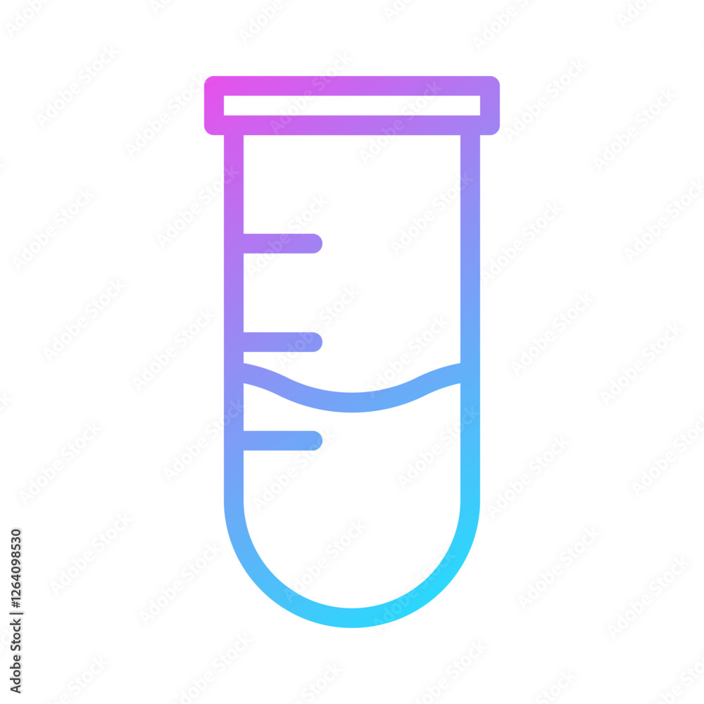 Colorful Gradient Lab Test Tube Illustration Colorful Gradient Lab Test Tube Illustration