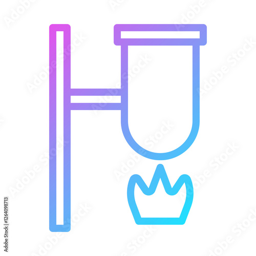 Futuristic Incinerator Unit Gradient Illustration