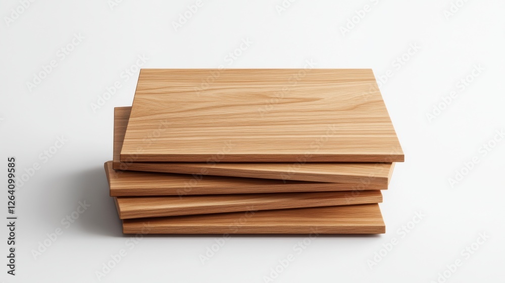 Stack of Smooth Wooden Boards on Light Background for Crafting and DIY Projects Stack of Smooth Wooden Boards on Light Background for Crafting and DIY Projects